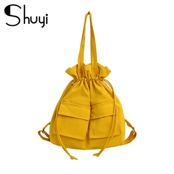 

High quality nylon women's backpack fashion new student bag 3 ways to carry ladies travel bag shopping bag small women bag 2020