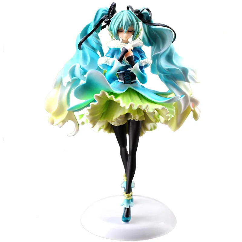 

Vocaloid Snow-in-summer Miku Japanese Anime Figures Action & Toy Figures Pvc Model Collection For Girls Kids Lover Children Gift