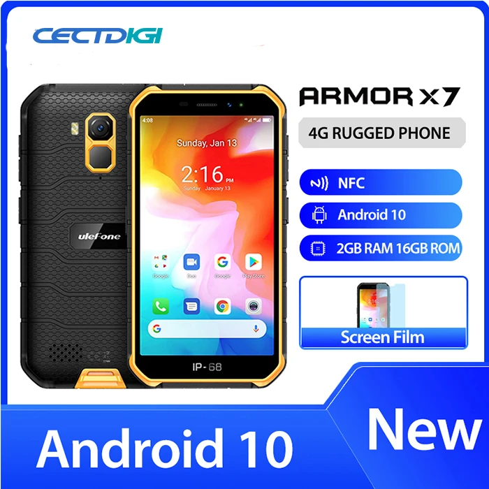 Ulefone Power X7 5 0-дюймов 2 Гб оперативной памяти 16 встроенной Android10 прочный