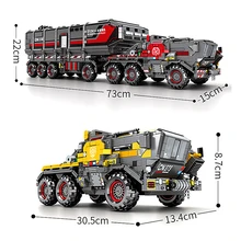 Technic город Перевозчик грузовик блуждающая земля автомобиль астронавт строительные блоки наборы кирпич город совместим для