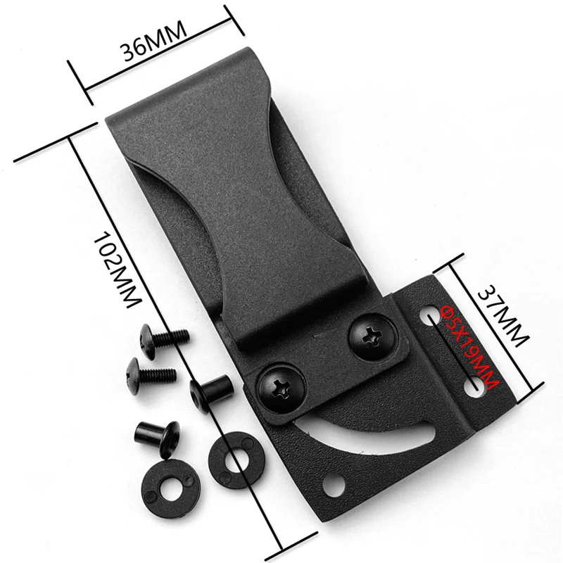 Outdoor Universal Small Strap System Belt Clip Holder Scabbard Clamps With Screws For Kydex Sheath Holster
