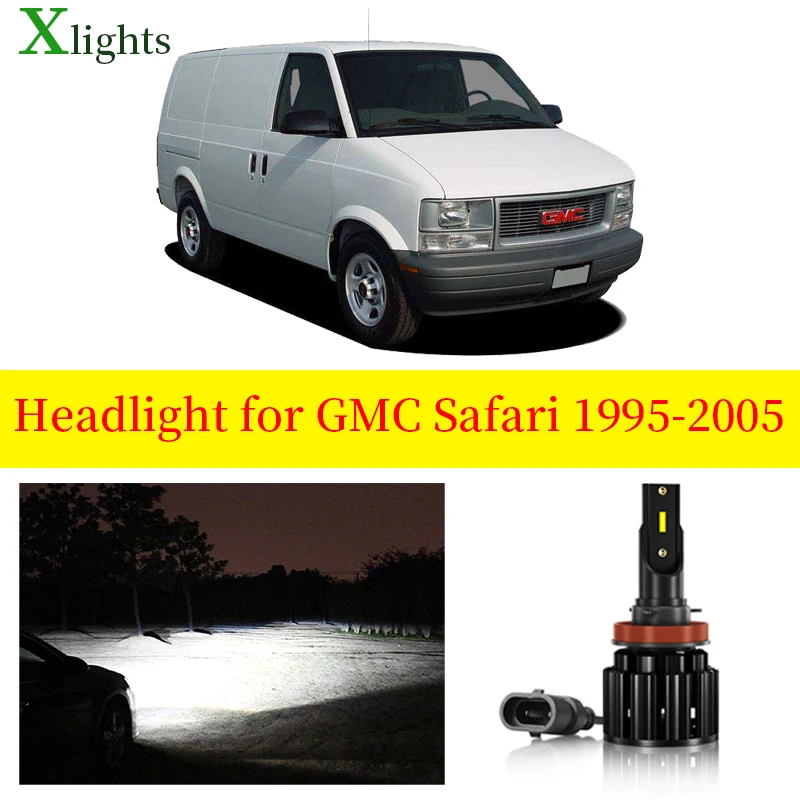 

Xlights Car Bulb For GMC Safari Led Headlight 12V 24V 6000K 8000LM Low High Beam Canbus No Error Front Light Lamp Accessories