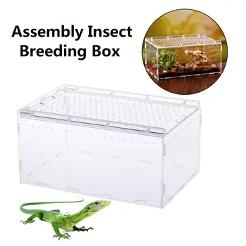 

Acrylic Reptile Breeding Box Transparent Panoramic Insect Feeding Box Snake Spider Lizard Scorpion Centipede Animal Universal
