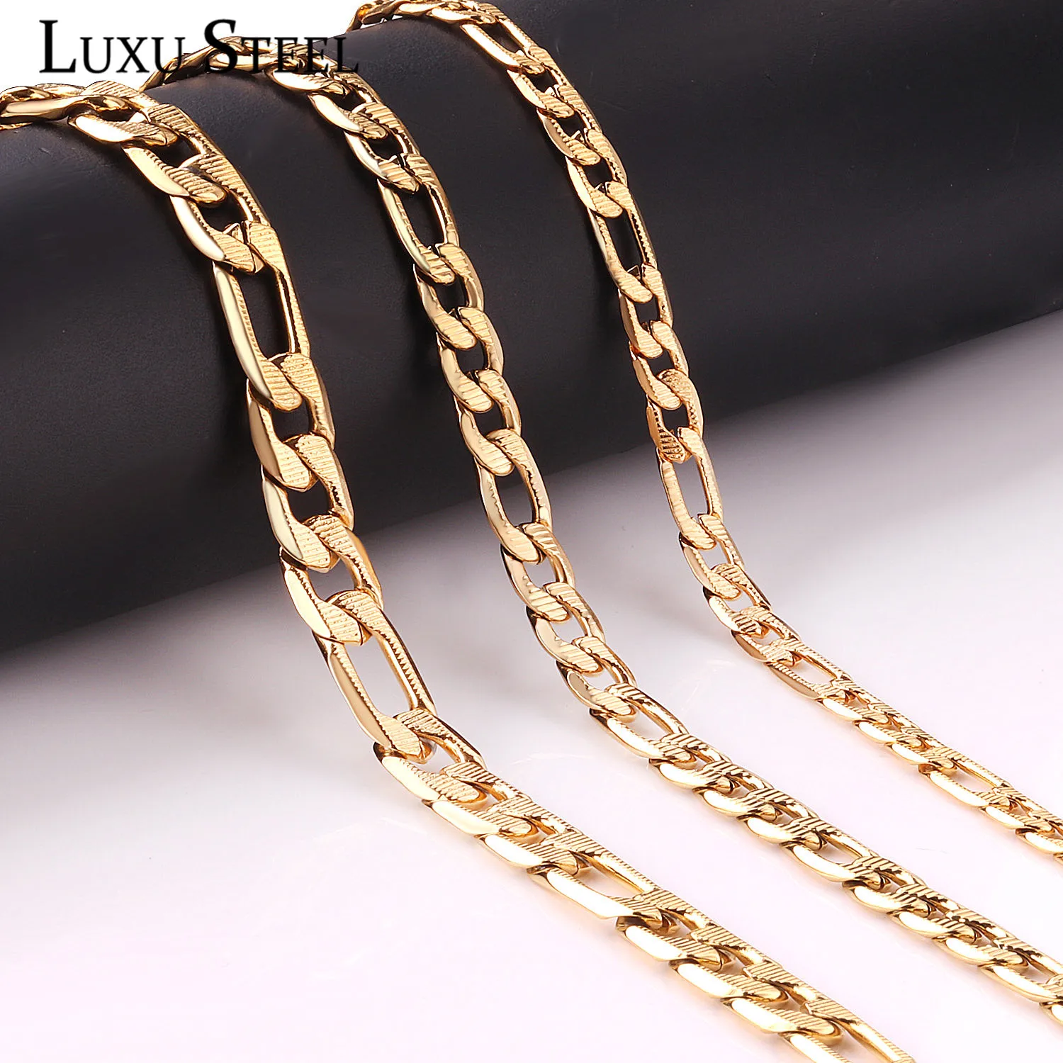 Мужские и женские ожерелья LUXU STEEL колье из нержавеющей стали шириной 6 мм 8 10