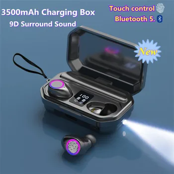

Original TWS Wireless Bluetooth Earphone 5.0 Touch Music Earphones 9D Stereo Headphones 3500mAh Big Capacity Wireless Earphone