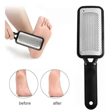 

Large Stainless Steel Dead Skin Scrubber Black Foot Scrub Grater For Feet Heel Rasp File Foot Plate Callus Remover