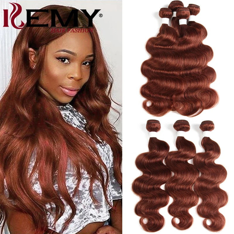 Hot Seller Human-Hair-Bundles Brown Body-Wave Remy Deals Colored 99j/burgundy Brazilian 1/3/4-pcs Eq131YjW