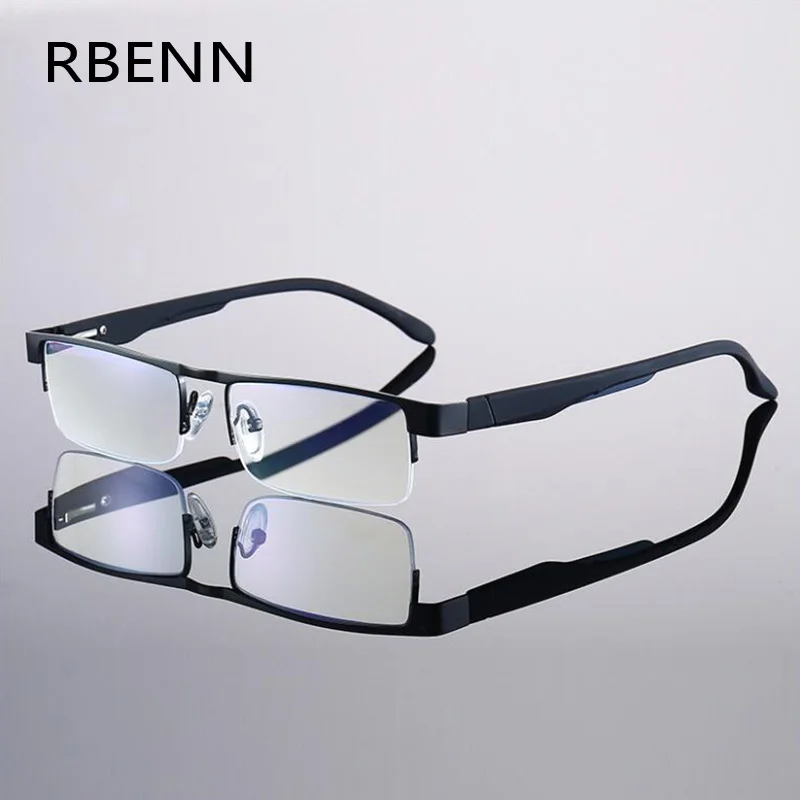 Мужские очки для чтения с блокировкой RBENN синий светильник полуоправой