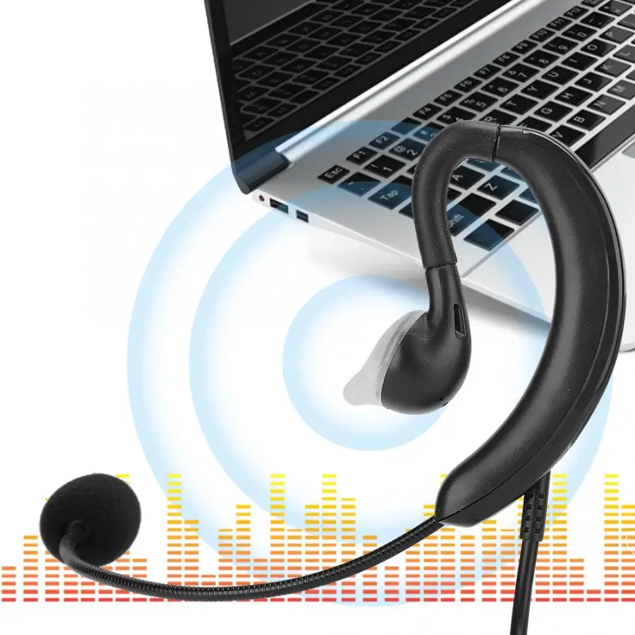 earbud Ear Hook Headset USB Headphone Computer Notebook Accessory for Skype QQ MSN audifono Notebook Headset