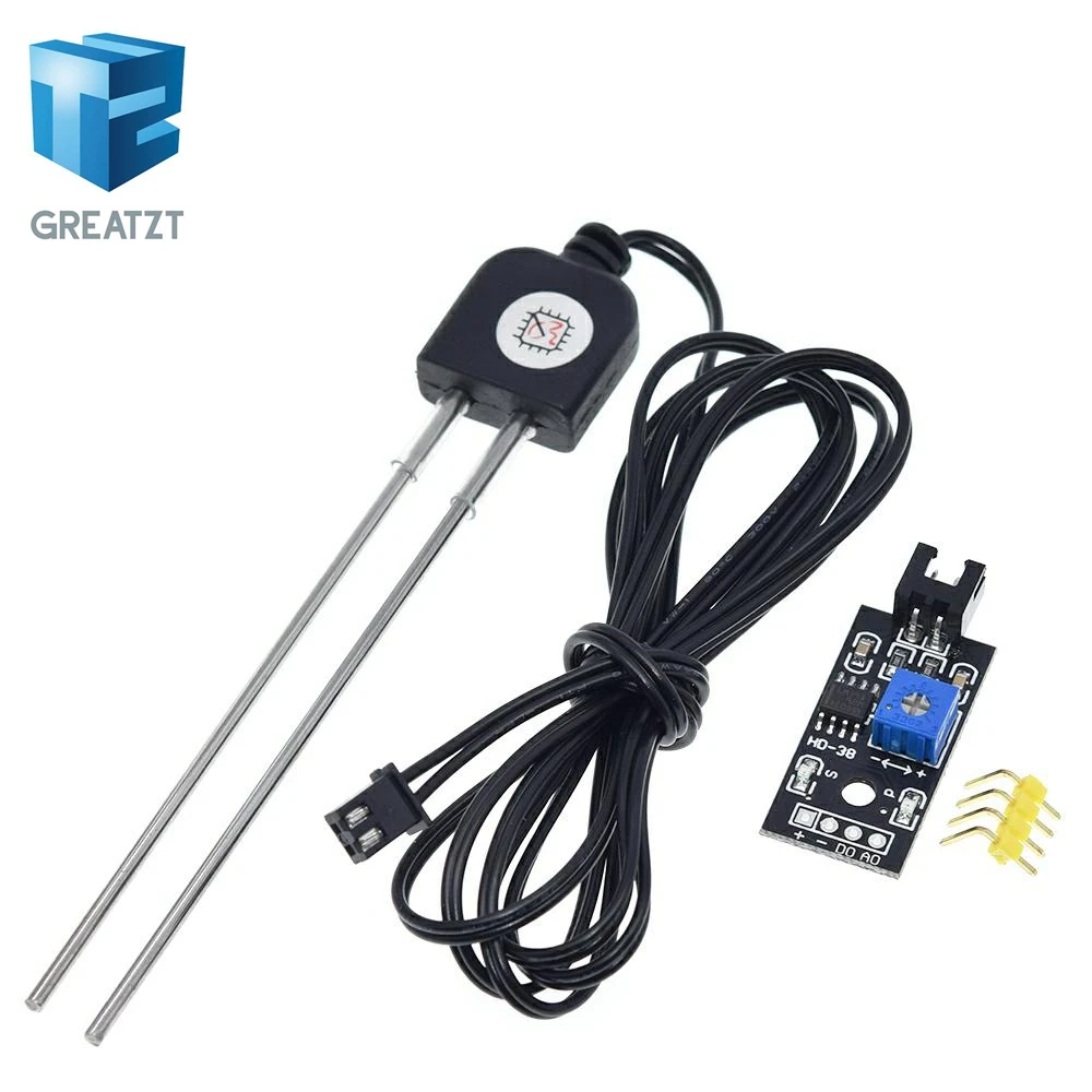

GREATZT Soil Moisture Detector Module Soil Humidity Sensor Meter Hygrometer Water Tester Corrosion Resistance Probe DC 3.3-12V