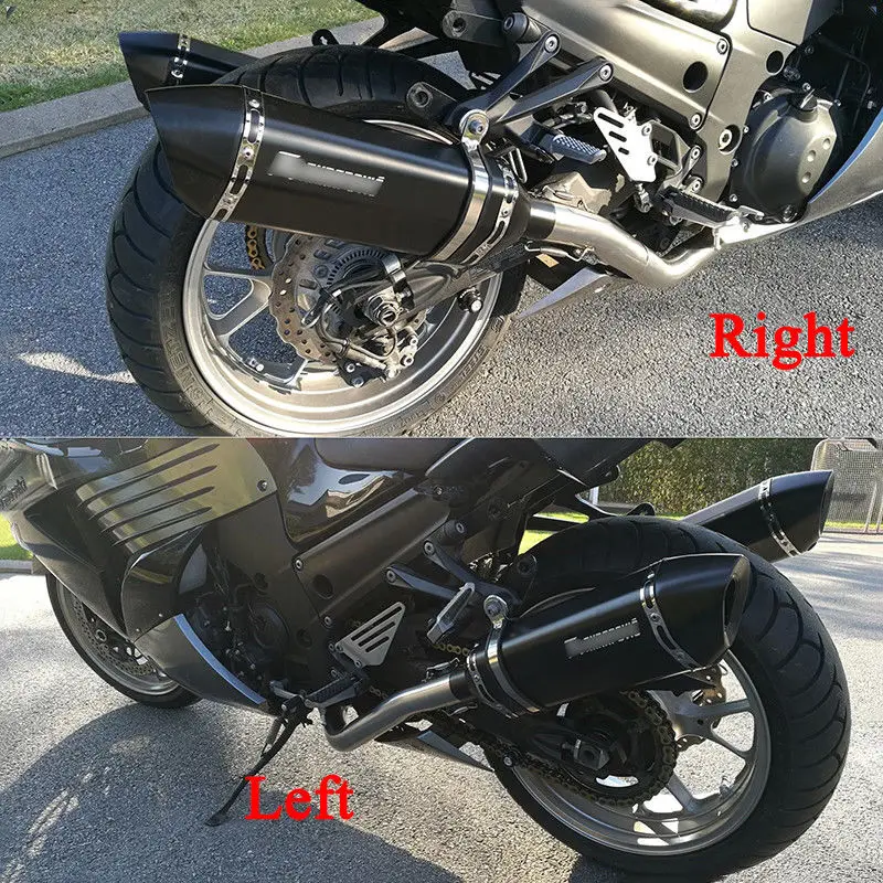 Слипоны для 2006- Kawasaki ZZR1400 ZX14R выхлопной Системы трубы мотоцикла глушитель выхлопной патрубок Труба среднего звена ремонт