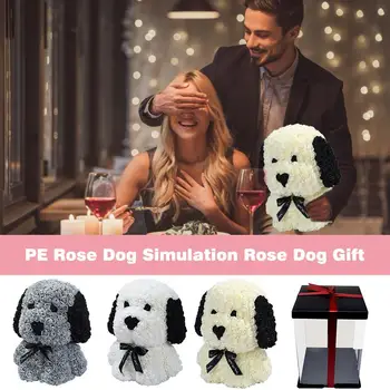 

PE Rose Dog Simulation Rose Dog Gift For Graduation Valentine's Day Home Dorm Decoration Valentine's Day Present