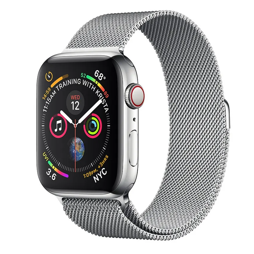 Миланские петля для Apple Watch5/4/3/2/1 наручных часов iwatch, ремешок 42 мм, 38 мм и нержавеющая сталь металлический корпус Нержавеющая сталь браслет наручные часы мессенджер через плечо на магнитной застежке