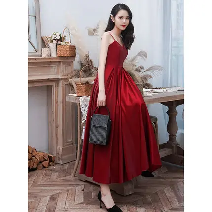

Gengli Dress The Bride In The Autumn Of 2020 A Long Red Wedding Dress To Wear At Ordinary Times, Dust Modern Show Thin Woman