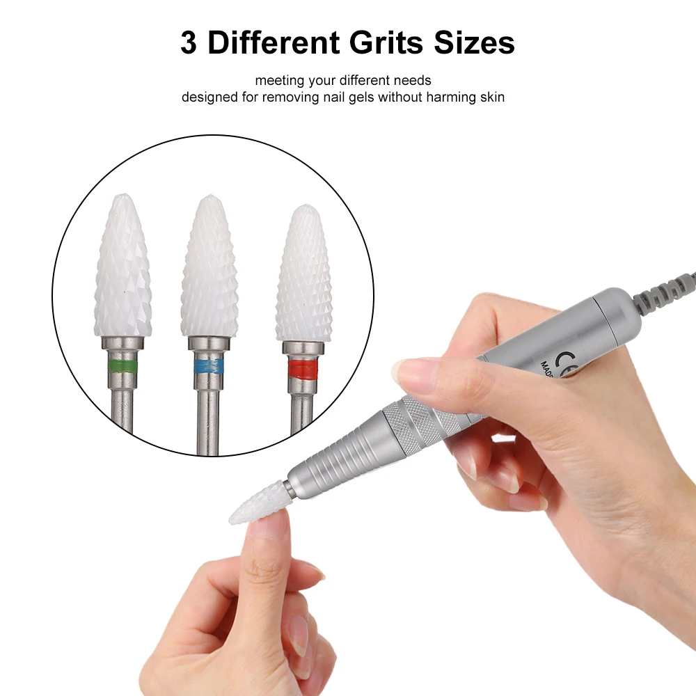 New 7pcs Nail Drill Bits Set for Pedicure& Manicure Replacement Drill Bits Heads for Electric Nail Drill Handpiece Nail Art