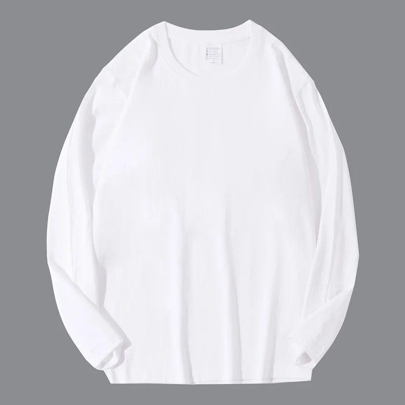 Male Summer Long Sleeve T-shirt For Promotional Discount Solid Black White Gray Color Tops Men | Мужская одежда
