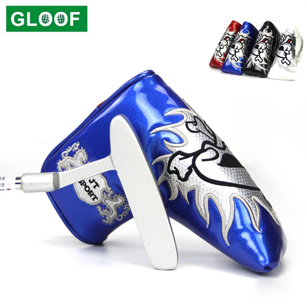 

1Pcs Golf Blade Putter Cover Creative Skull Golf Putter Headcover with Easy Lock-in and Off Closure