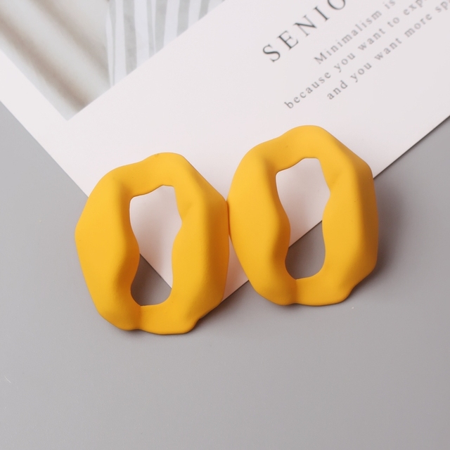 New Irregular Hollow Geometric Large Square Pendant Earrings For Women серьги 2021 Trendy Hiphop Jewelry Xmas Gift