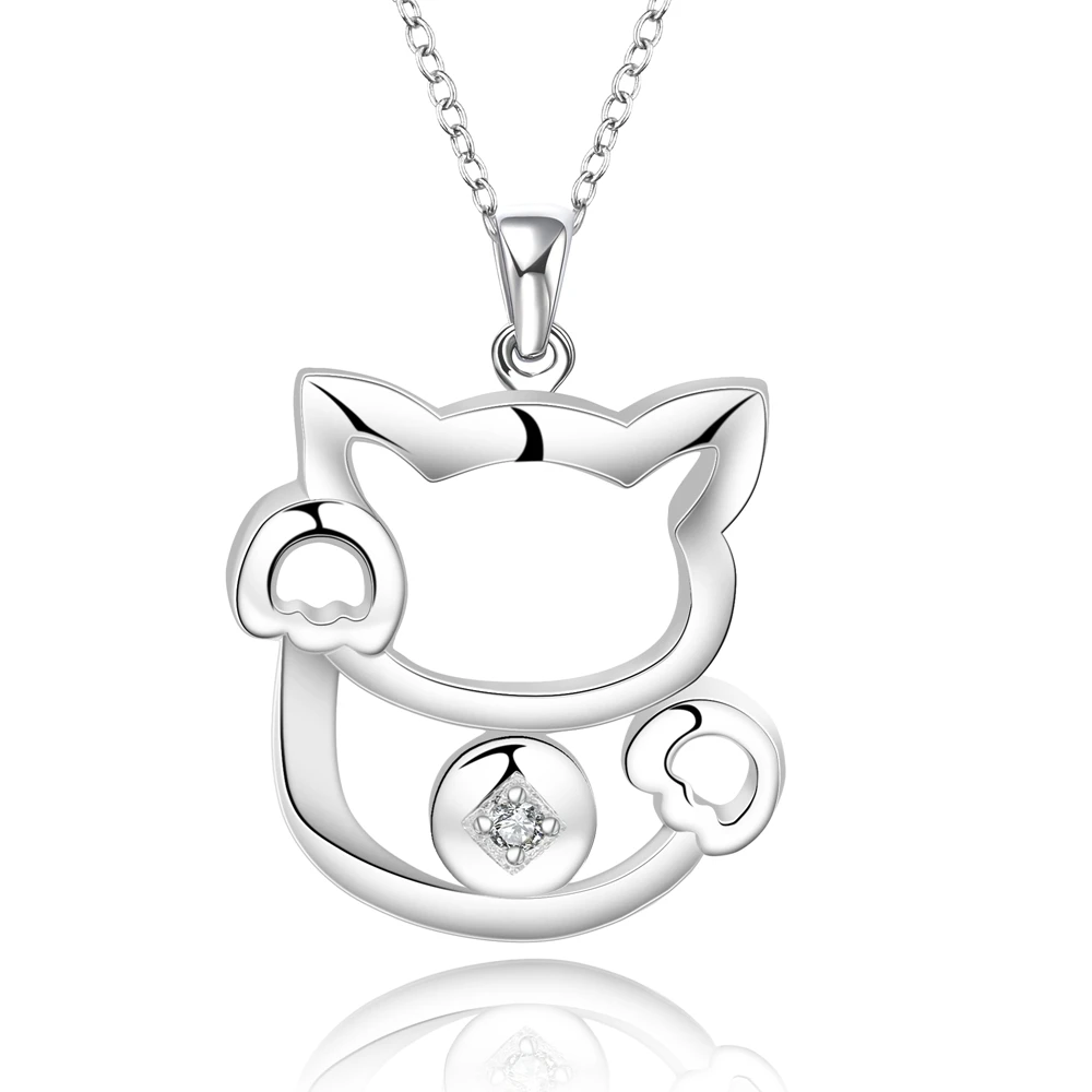 

CU02 Fashion Rich Cat Zircon Jewelry Necklace Cute Delicate Pendant for women Accessories