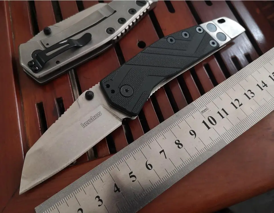 Складной нож Kershaw 1945 открытый для кемпинга 8cr13 лезвие G10 + стальная ручка карманные
