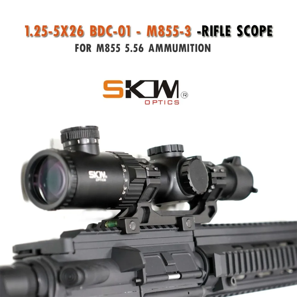 Description Picture 2 of itemSKWoptics 1.25-5x26 Tactical Riflescopes Hunting AR15 Scope M4 AR sight AR15 BDC reticle 30MM Scope Mount
