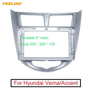 

Car Stereo 2Din Fascia Frame for Hyundai Verna/Accent/Solaris/i-25/DODGE Attitude 9" Big Screen CD/DVD Dash Mount Trim Kit