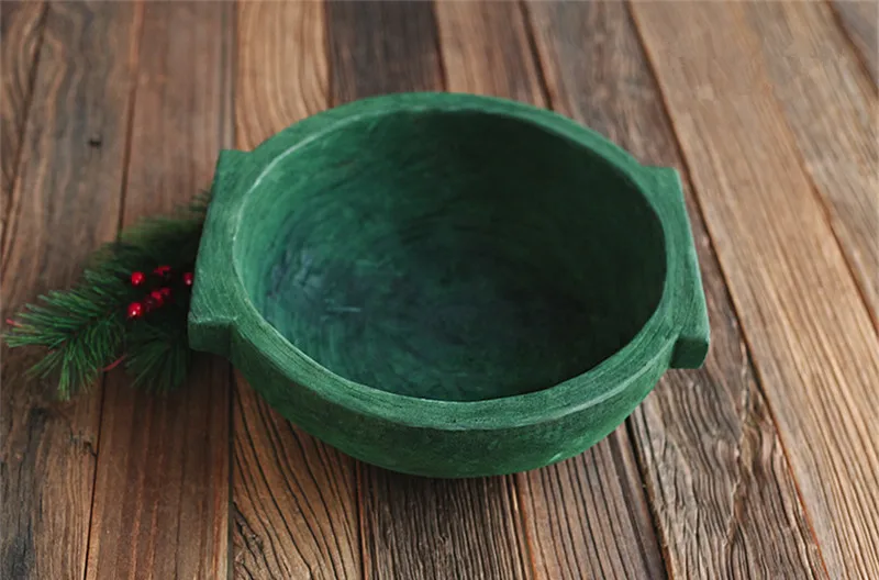 Christmas green Реквизит для фотосессии новорожденных кровать 8 цветов из натурального массива дерева старые круглые горшки Детские фотосессии стул для новорожденного аксессуары для детской фотосъемки - Цвет: Christmas green