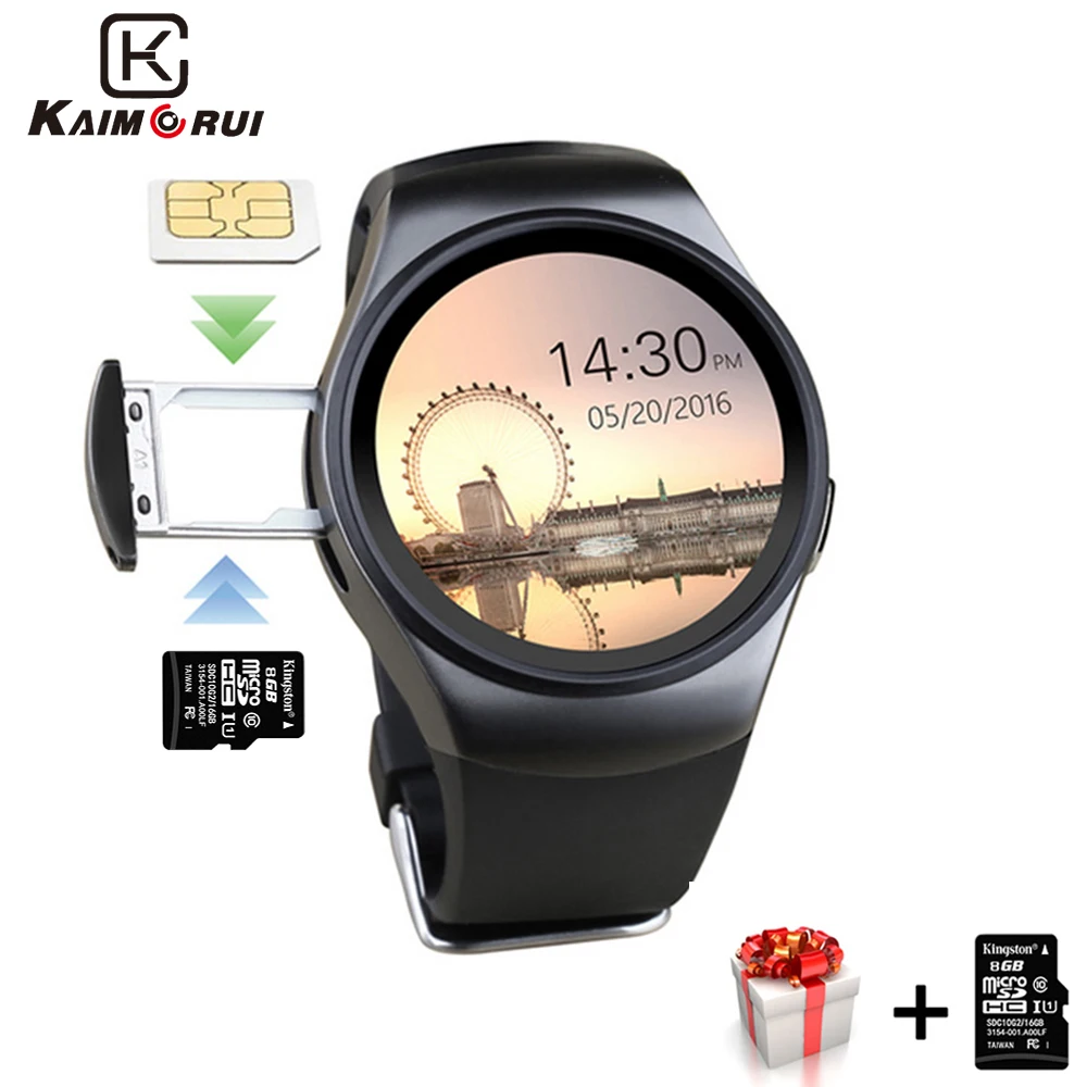 Kaimorui KW18 Смарт-часы SIM карты часы для мужчин TF Bluetooth Smartwatch Шагомер фитнес-трекер для измерения сердечного ритма для Android IOS Телефон