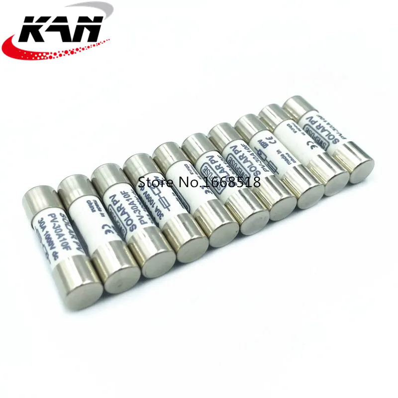 10 шт. x 5A 10A 15A 20A 30A 1000 в 10*38 мм PV солнечная панель защита предохранителя из металлического сплава наборы для солнечной энергии система защиты фотоэлектрических