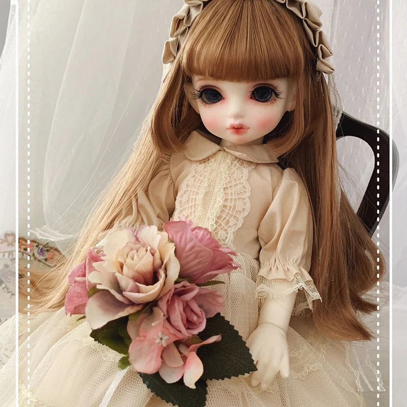 Платье для принцессы костюм + лента волос куклы BJD 1/6 1/4 дюйма аксессуары кукол Blyth