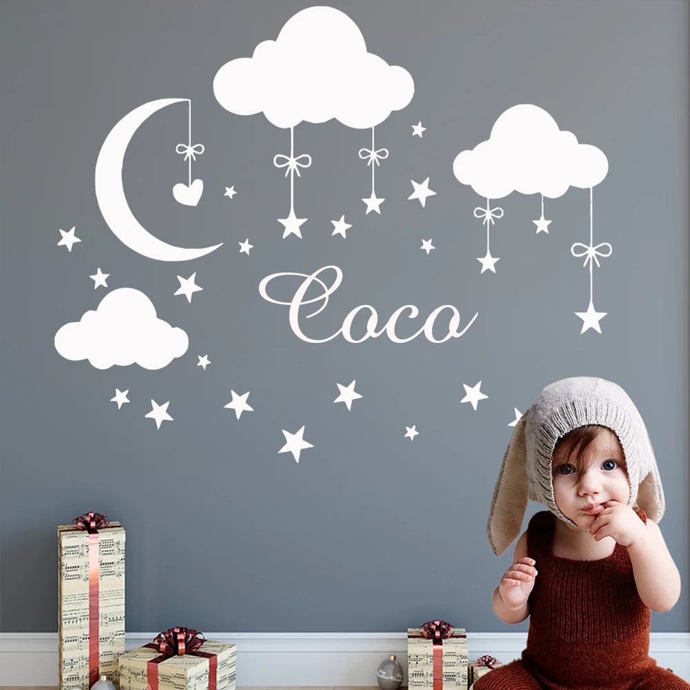 Personalizado Chicas Chicos Cualquier Nombre En Globos Pared Del