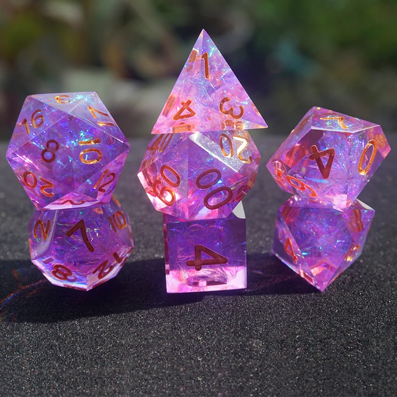 Handmade sharp edge DND dice Symphony Polyhedral Game dice