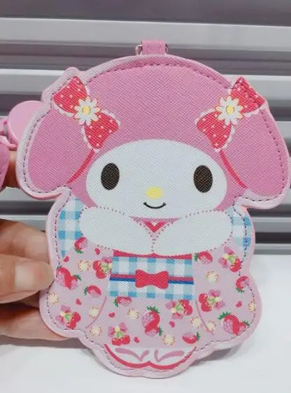 Мода Cinnamoroll Melody аниме плюшевый держатель для карт PU мультфильм Кредитные ID Сумки монета автобус карта кошелек девушки подарки на день рождения Новинка - Цвет: Оранжевый
