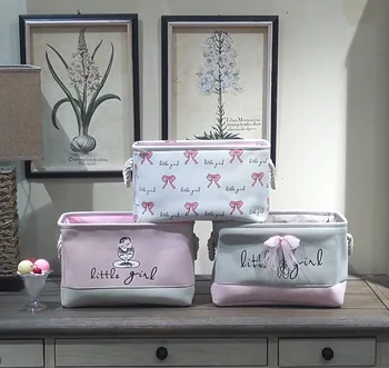 

40*28cm Large Capacity Furniture Storage Basket Ballet Girl Storage Rectangular Organization