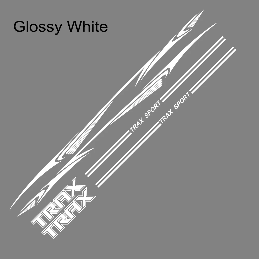 Glossy White 2 шт. автомобильные стильные боковые наклейки для Chevrolet Trax Авто Виниловая пленка наклейки Стайлинг украшения тюнинг автомобильные аксессуары - Название цвета: Glossy White