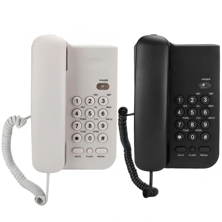 Office Corded Phone Wired Desktop Wall Telephone for Home Landline Phone for Home Hotel 