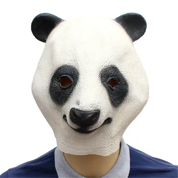 

Movie Kung Fu Panda Latex Mask Masquerade Halloween Full Face Mask Toy New Year Party Decoration Fun Headdress