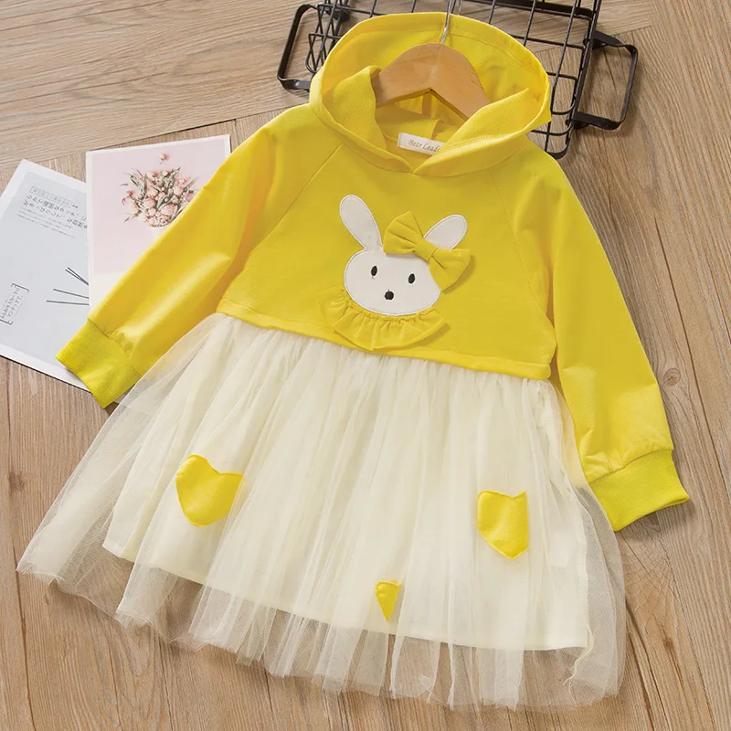 AZ2203 Yellow Bear Leader/платье принцессы для девочек; Новинка; Брендовые вечерние платья для девочек; костюм Белоснежки; элегантные Детские платья; платье для выпускного вечера; одежда для детей - Цвет: AZ2203 Yellow
