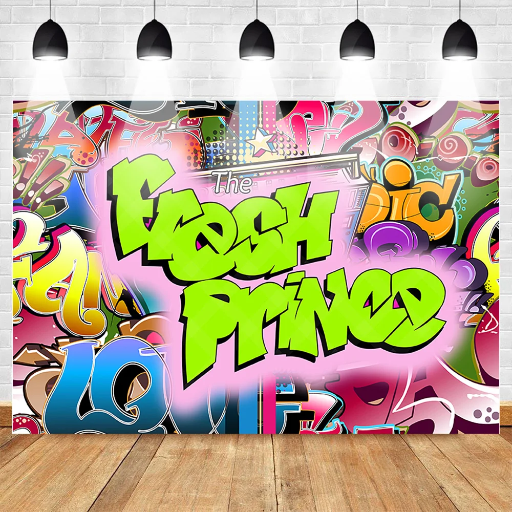 The Fresh Prince Backdrop Hip Pop Graffiti Photography Background Party Banner Backdrops | Электроника