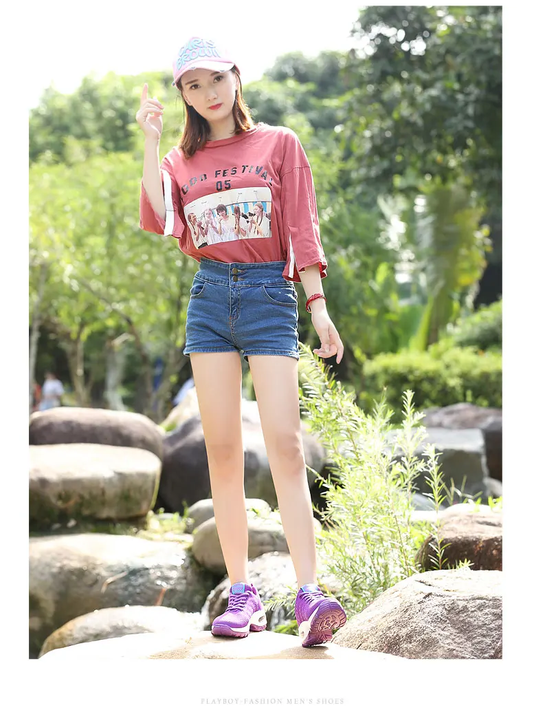 Walking Shoes 2021 New Women Breathable Casual Shoes Outdoor Light Weight Frenulum Casual Walking Platform Ladies Sneakers Black