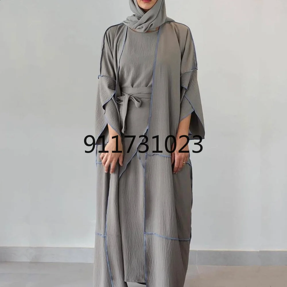 New Kaftan Robe Top Skirt Set Fashion Islamic Ethnic Muslim Women's Large Size Abaya Mosque Ramadan Prayer | Тематическая