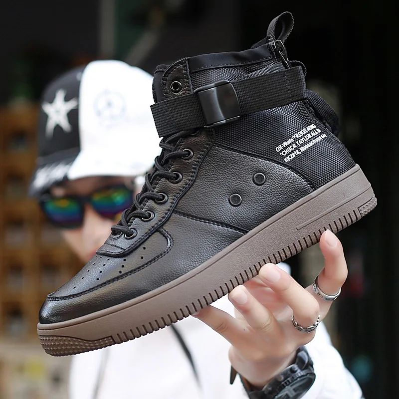 

Men's Casual Shoes Super Large Size Shoes Leather Leather Air Force High Help Martin Boots Men Shoes Men Designer Sneakers Men