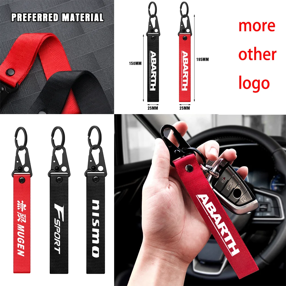 1Pc Car Keyring Security Clip On Heavy Duty Belt Key Clip Belt Keychain Key Accessories For Mitsubishi Ralliart Lancer Lancer EX
