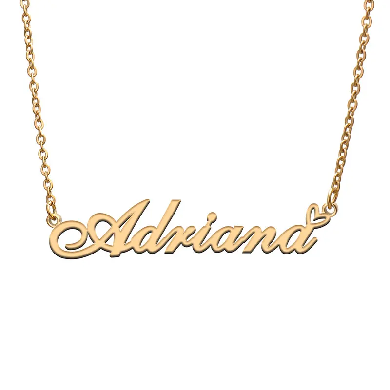 Love Heart Adriana Name Necklace for 