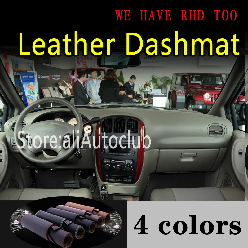 Кожаный коврик для приборной панели Chrysler Grand Voager G4 dodge Caravan 2001 2007 | Автомобильные грязезащитные вкладыши -4000752259030