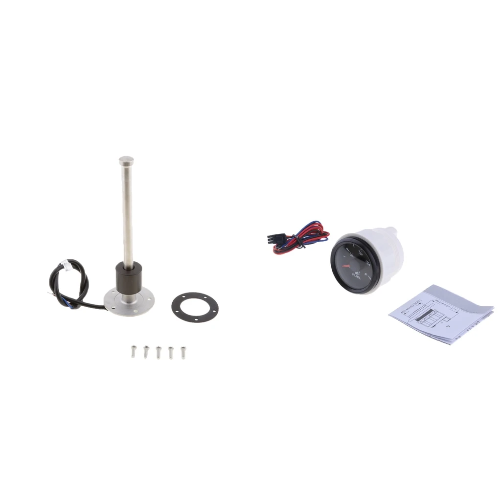 200mm Fuel & Liquid Water Level Gauge Sensor + 52mm Fuel Level Gauge