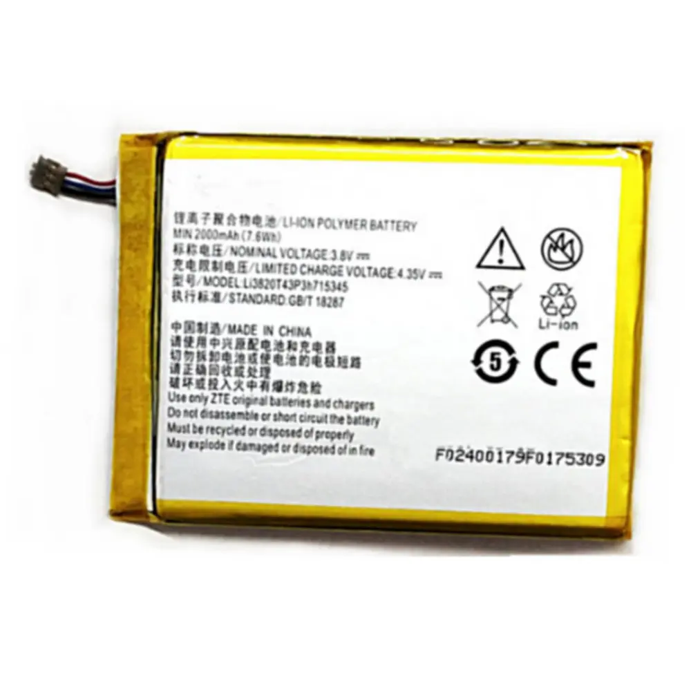 2000mAh LI3820T43P3h715345 для ZTE Grand S Flex/для MF910 MF910S MF910L MF920 MF92 Smartp Высококачественная сменная