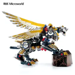 Microworld 3D металлическая головоломка Фигурка Игрушка Летающий Тигр модель обучающая головоломка 3D комплекты моделей образование подарок