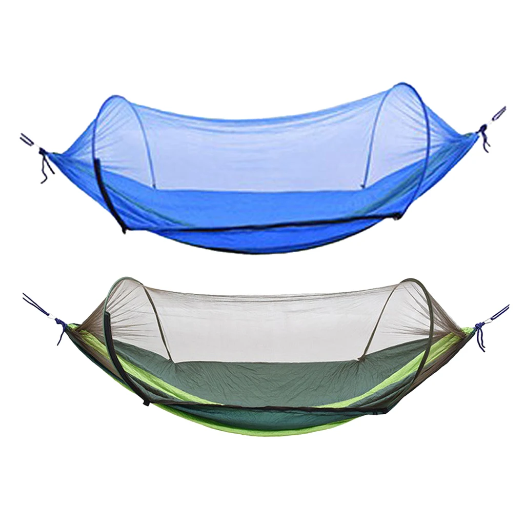 Premium Camping Hammock with Insects Proof Mesh Net - Indoor Outdoor Backpacking Travel Equipment Portable Durable Sleeping Bed | Спорт и