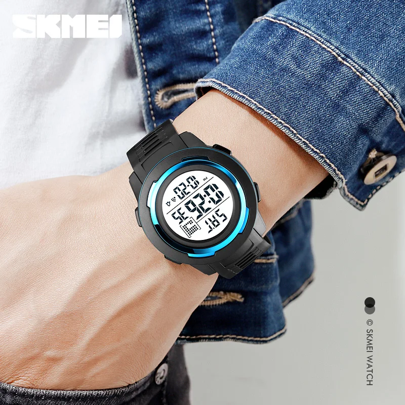 Skmei Watch Men Sports High School Students Multifunctional Anti-fall Timing Date Fashion Waterproof Electronic Watch Boy1731